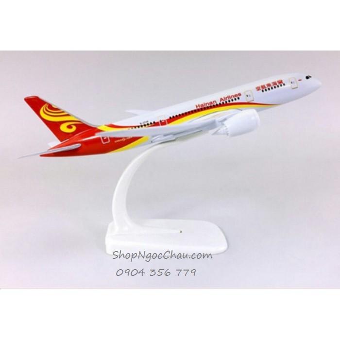 Mô hình máy bay tĩnh B787 Hainam airlines 18cm