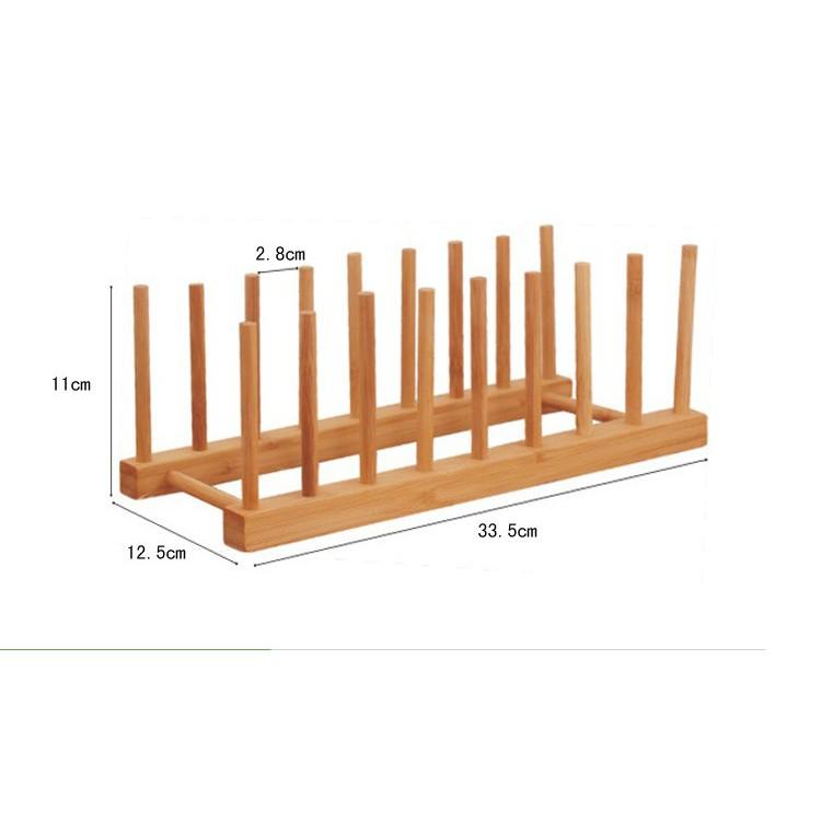 Kệ úp bát đĩa cốc chén thoát nước bằng gỗ tre tự nhiên giá rẻ