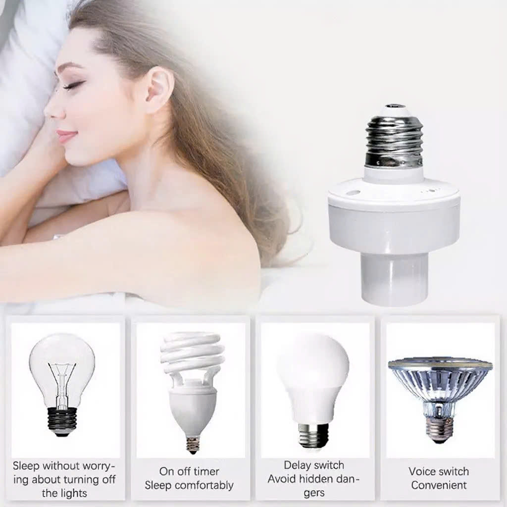 Đui Đèn Cảm Biến Chuyển Động Tự Bật Tắt E27, Đuôi Đèn Xoáy Cảm Ứng Radar Tiết Kiệm Điện - HÀNG CHÍNH HÃNG