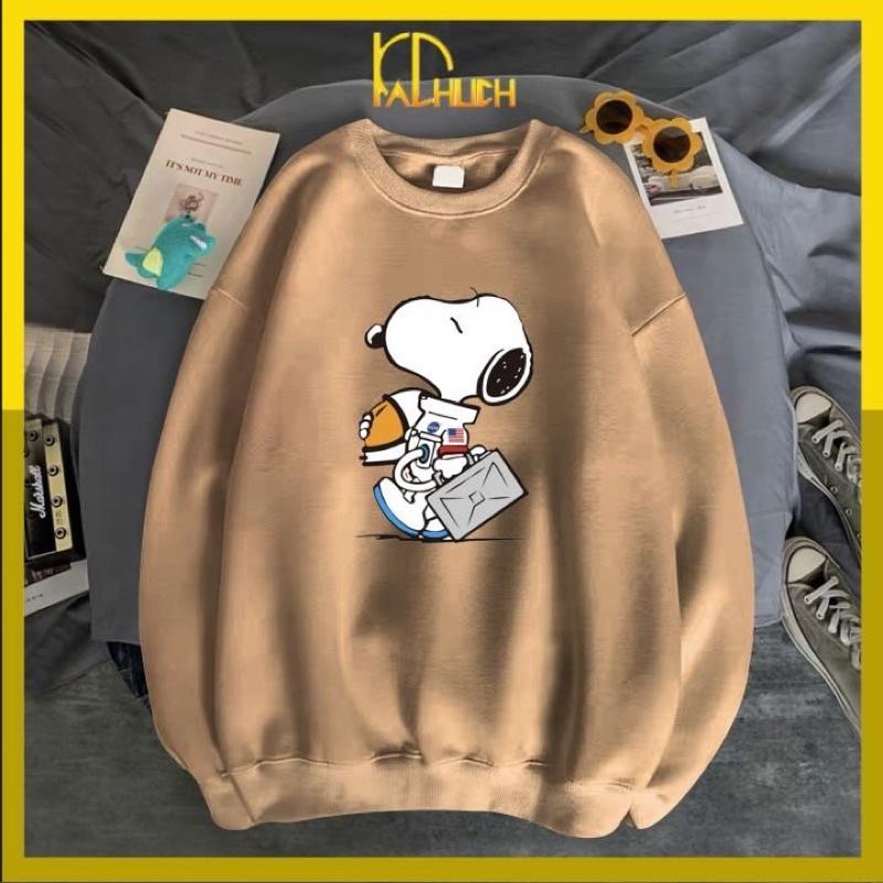 Áo sweater nỉ in snoopy vali dễ thương cho cả nam nữ