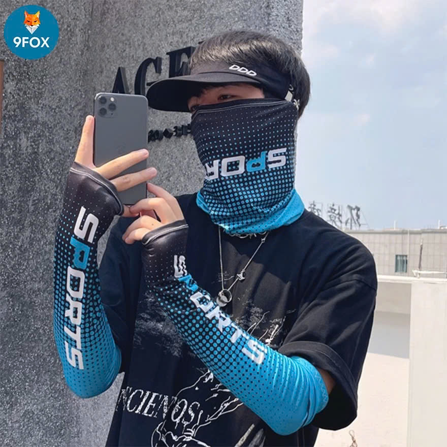 Combo Ống tay áo Và Khăn Trùm Mặt chống nắng nam Nữ thể thao Găng Tay Bao Tay Phượt Du Lịch Dã Ngoại Cao Cấp Chống Nắng Giữ Ấm Mùa Đông Chống Gió Khẩu Trang Sport Active Sun Protection Sleeves