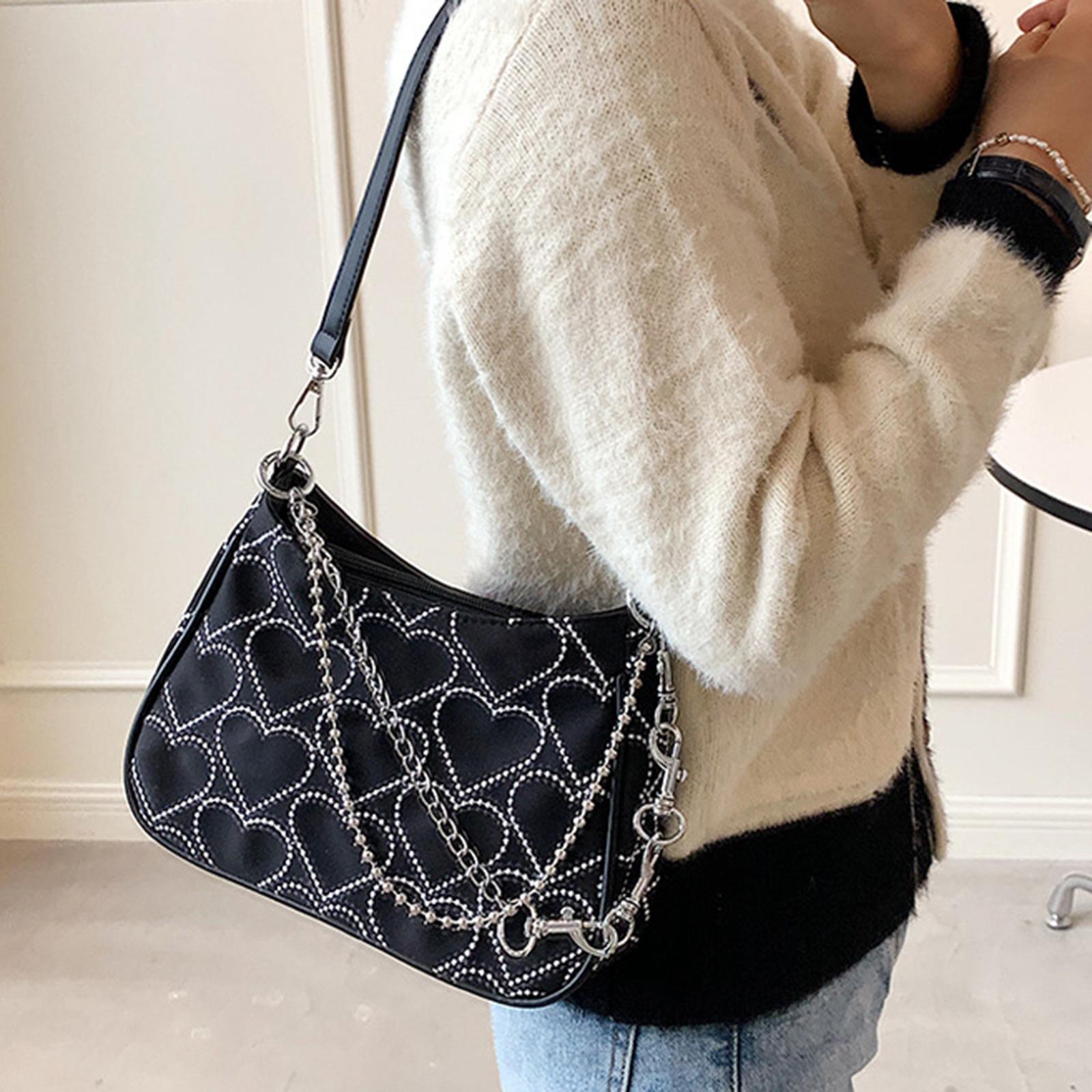 Casual Dumpling Bun Heart Pattern Underarm Bags Purse Shoulder Bag