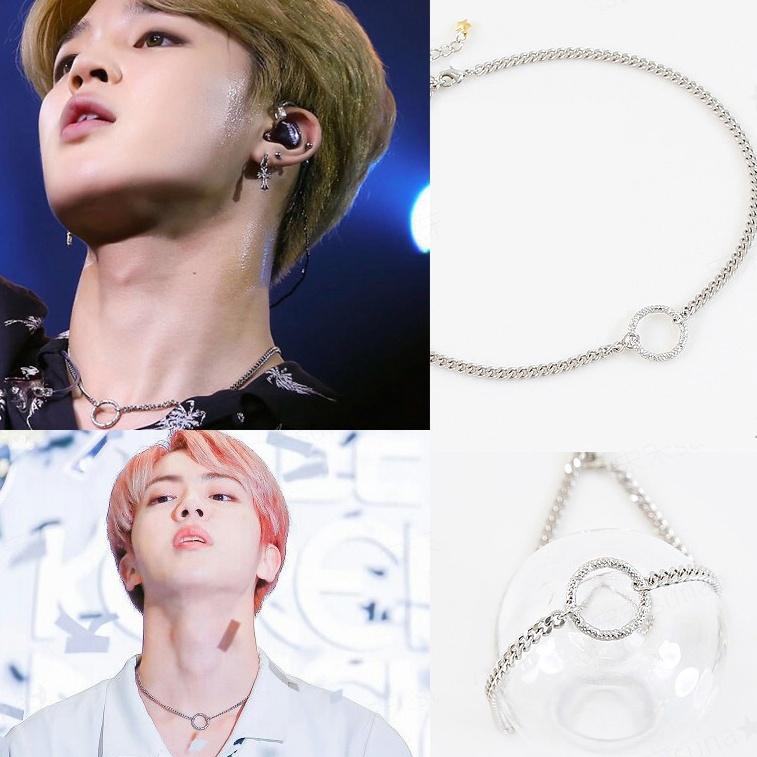 XiaoboACC Korean Fashion Kpop Idol JIMIN JIN BLACKPINK LISA Ring Couple Necklace