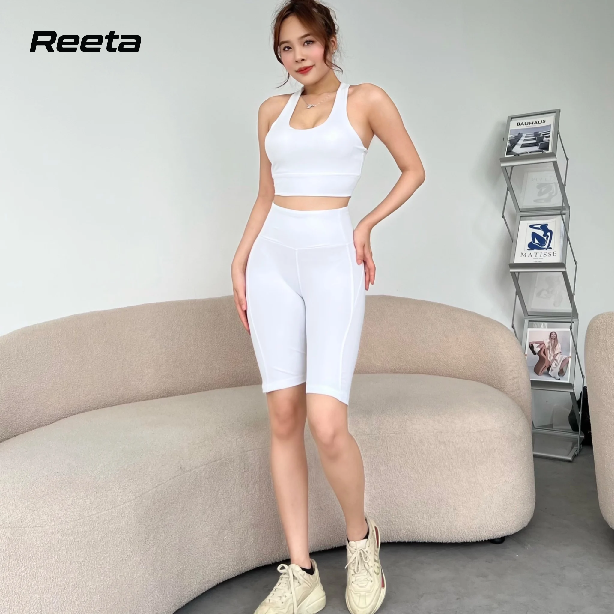 Set bộ quần áo tập gym nữ REETA bao gồm Bra + Quần Lững cực kỳ tôn dáng cho bạn tự tin tập luyện - A1761