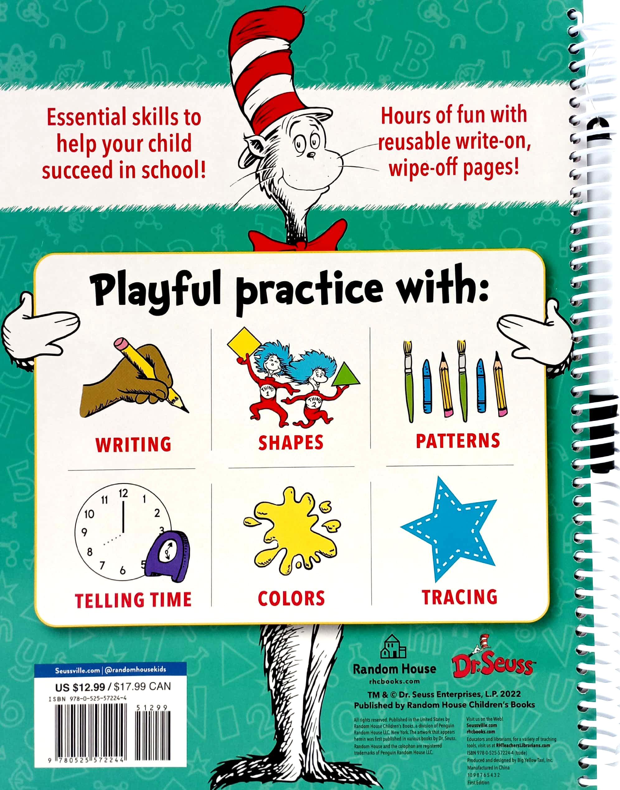 Dr. Seuss Wipe-Clean Workbook: Learning Fun: Activity Workbook For Ages 3-5 (Dr. Seuss Workbooks)