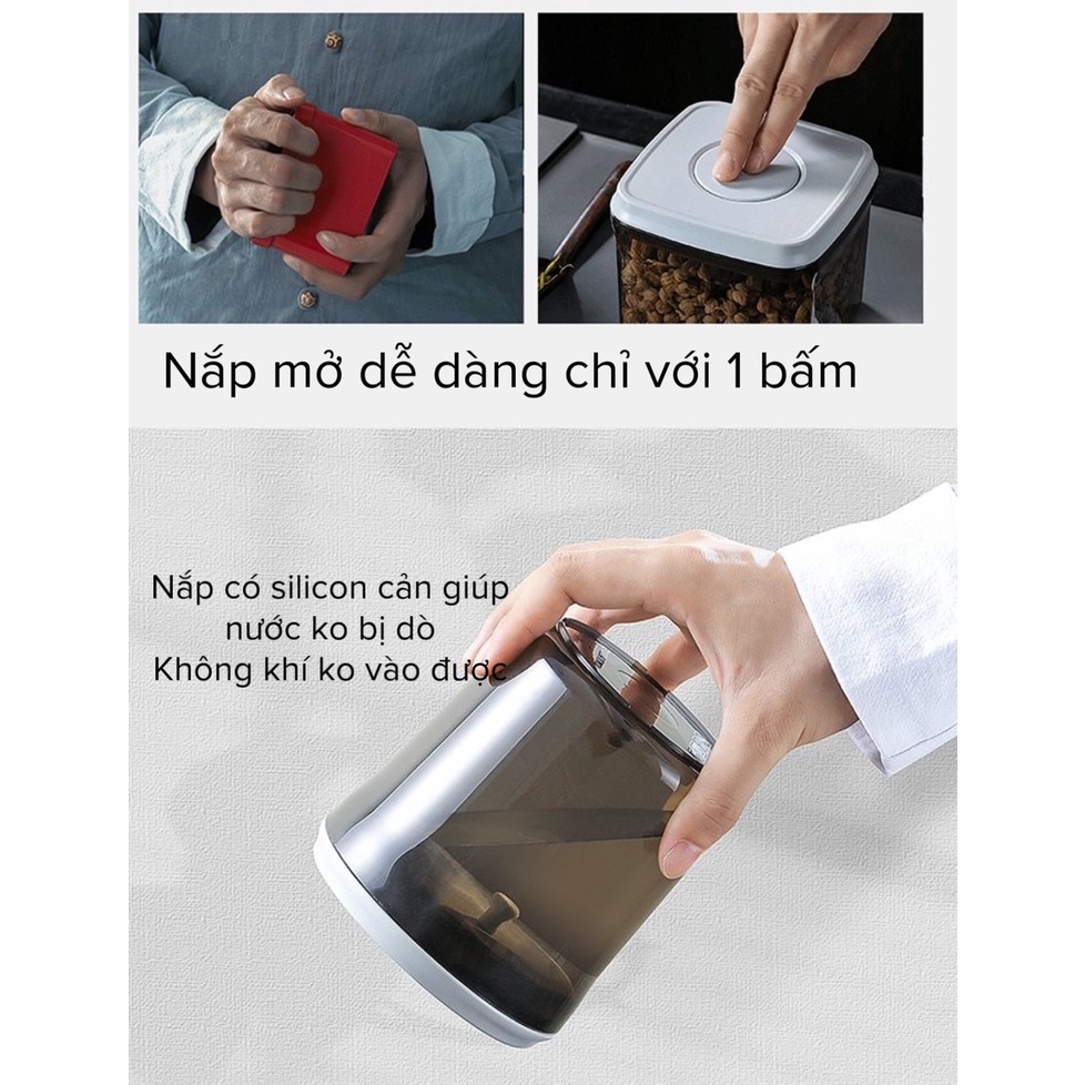 Hộp Đựng Sữa Bột Chống Ẩm Ankou, Hộp Trữ Sữa Cho Bé Hút Chân Không 2.3L