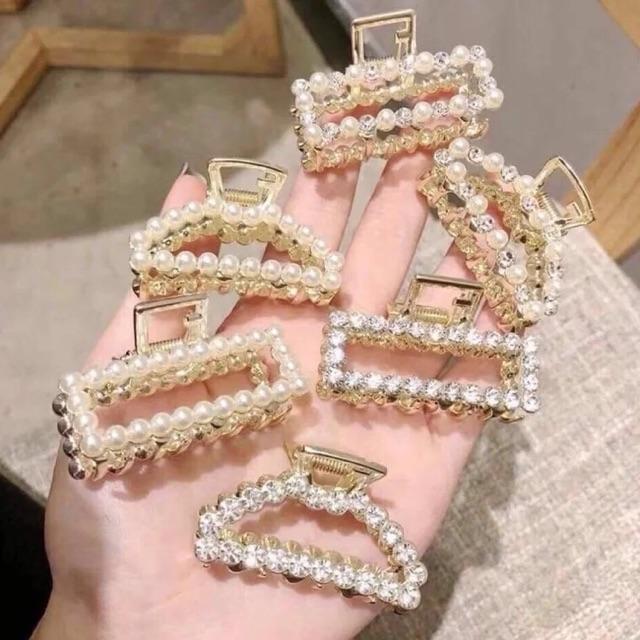 Sét 5 kẹp tóc đính đá