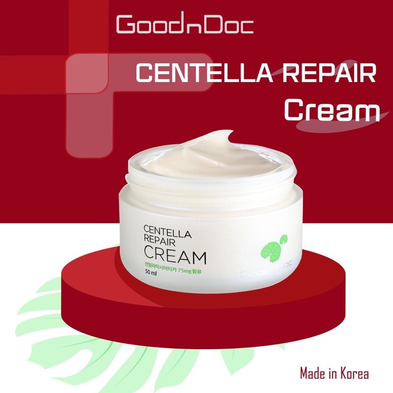 Kem Dưỡng Phục Hồi Da Rau Má GoodnDoc Centella Repair Cream 50ml