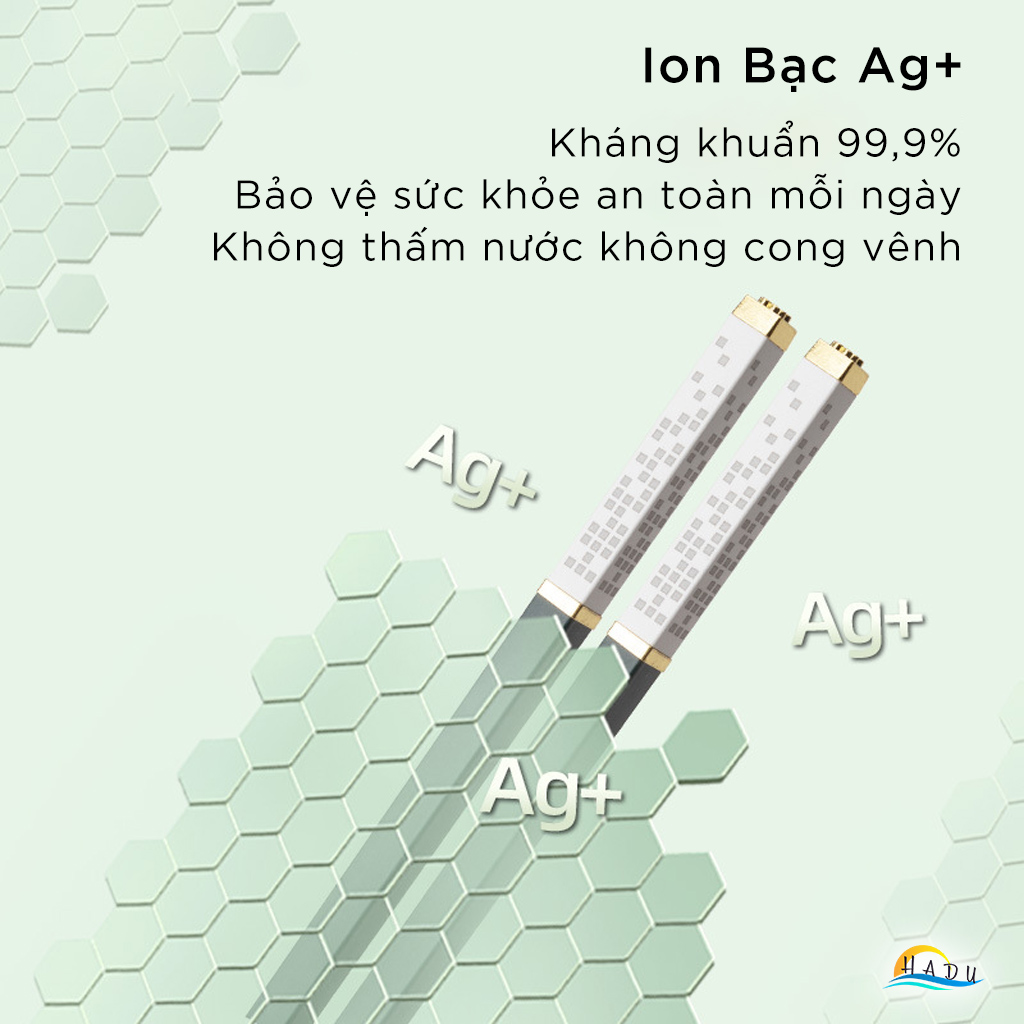 [10 Đôi] Đũa Ăn Cơm Cao Cấp Chống Mốc Kiểu Nhật Bản Sợi Thủy Tinh Kháng Khuẩn Màu Xanh Sang Trọng HADU