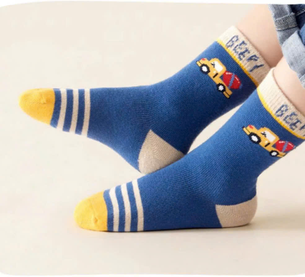 SET 5 ĐÔI TẤT VỚ XANH 02 DỄ THƯƠNG TỪ 1-12 TUỔI DÀNH CHO BÉ TRAI BÉ GÁI