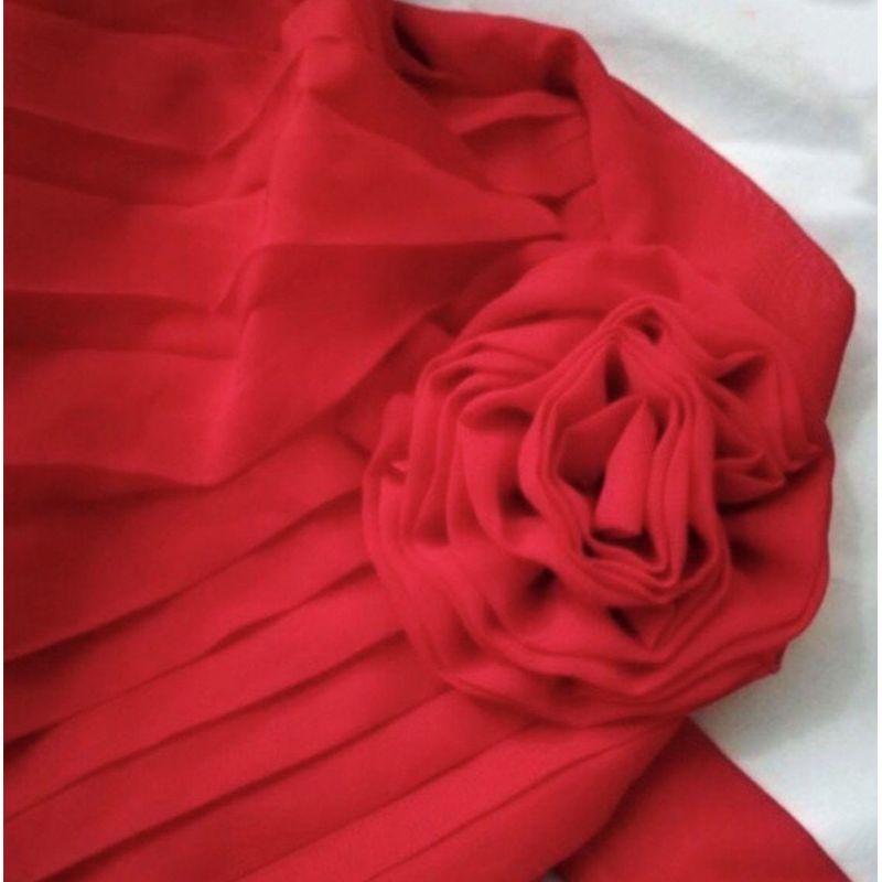 Đầm maxi dập ly cổ yếm cài hoa dáng dài, Váy đầm maxi đi biển
