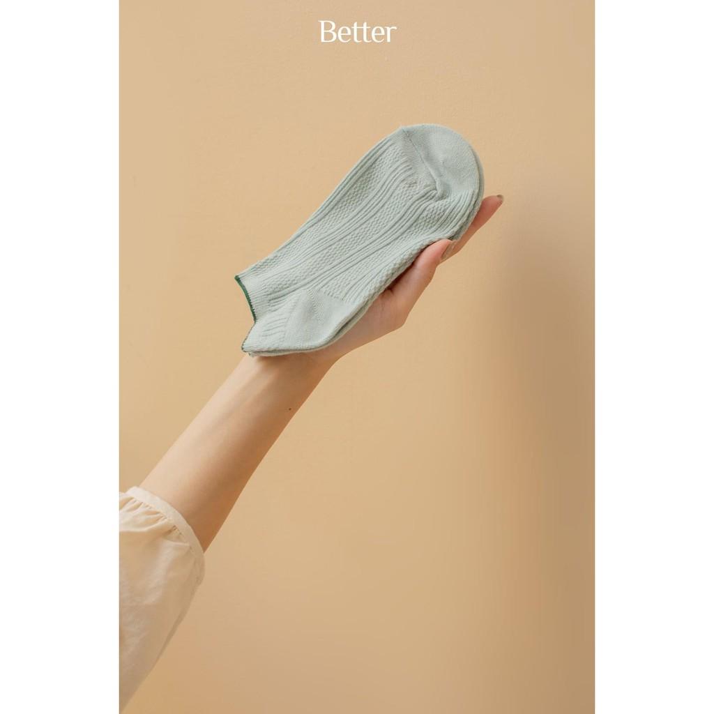 Tất len dệt tăm Hàn cổ ngắn đến mắt cá chân/ tất sneaker nhiều màu Hàn Quốc - 280920001
