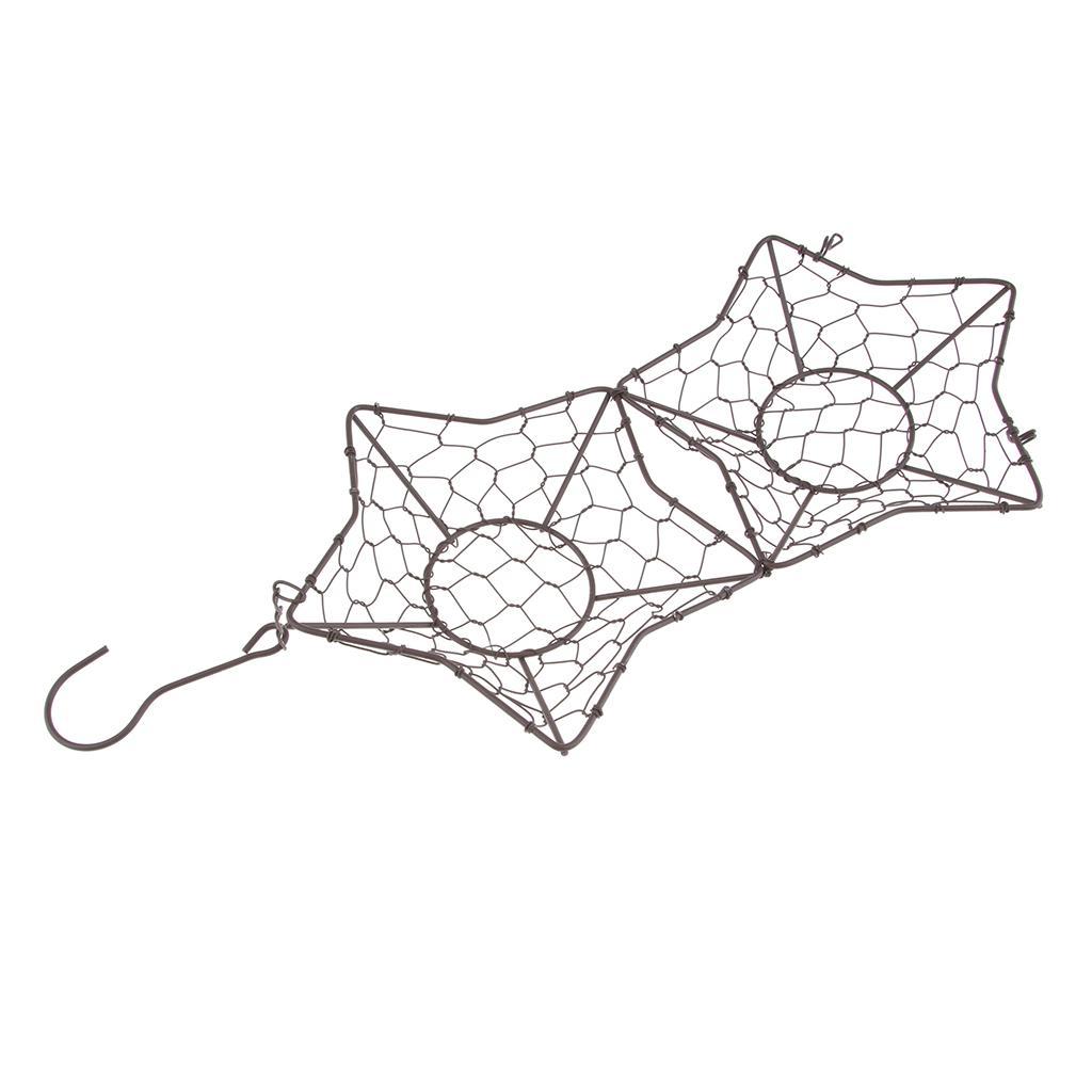 Vintage Iron Star Shape Succulent Pot Iron Hanging Planter Plant Holder