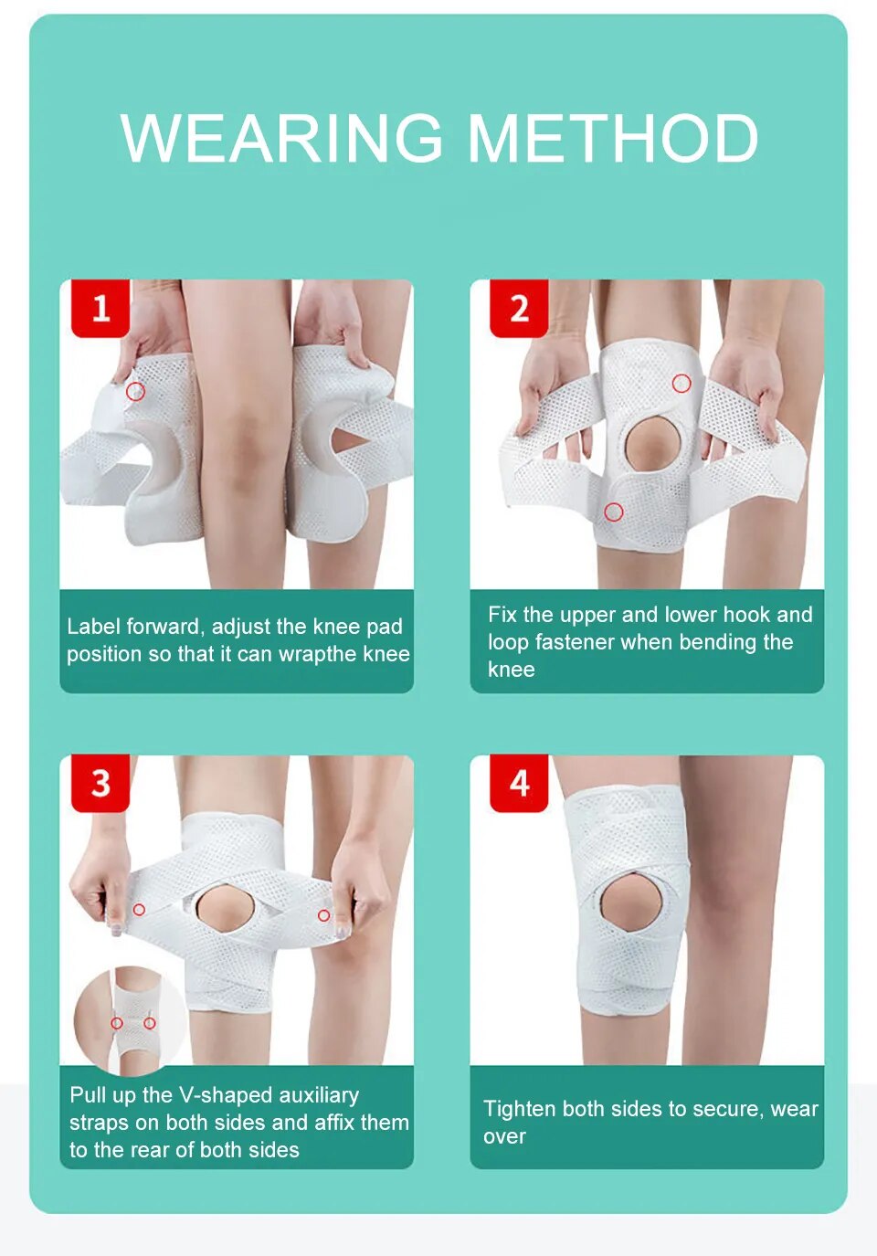 Đai bảo vệ đầu gối thể thao Sports Kneepad Men Women Pressurized Elastic Knee