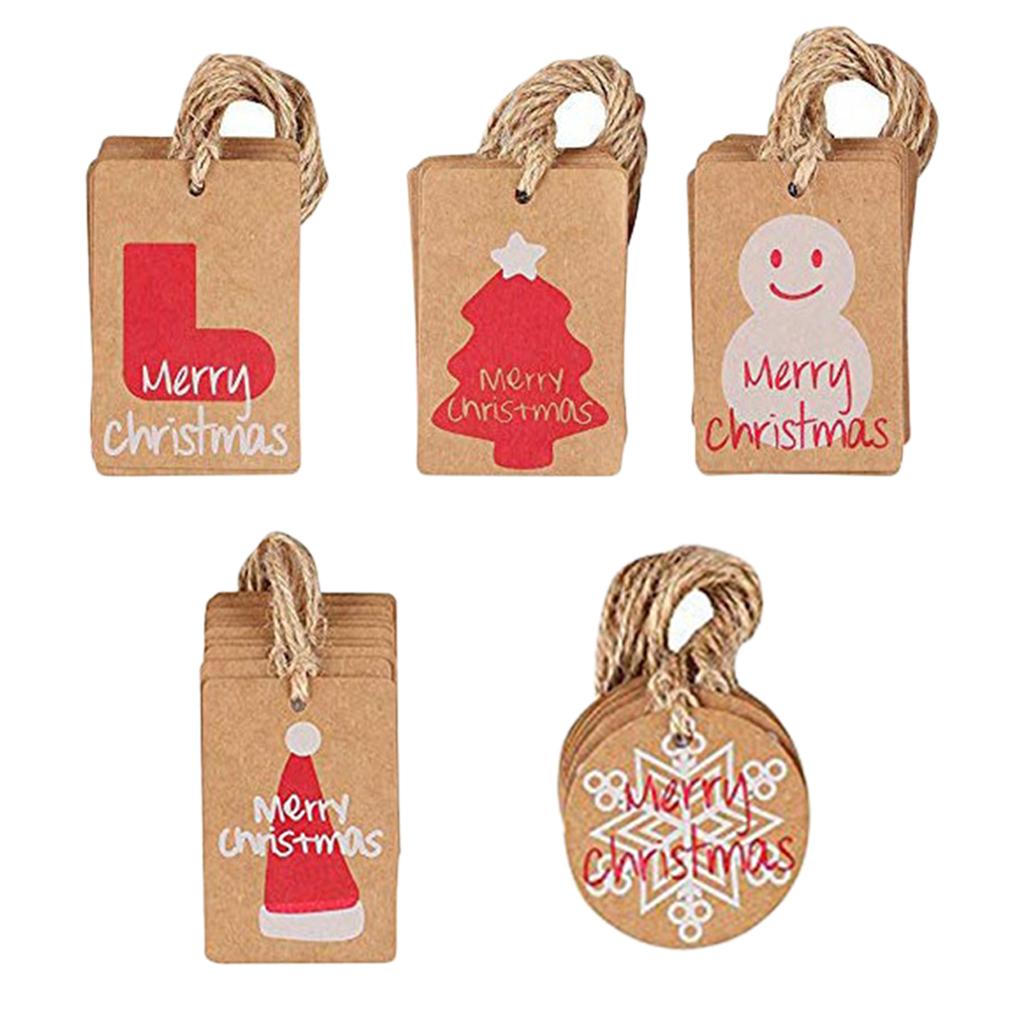 100 Pcs / Set Gift Tag Paper Tag Hanging Labels Hanging Tags Signs Pendant Paper Labels