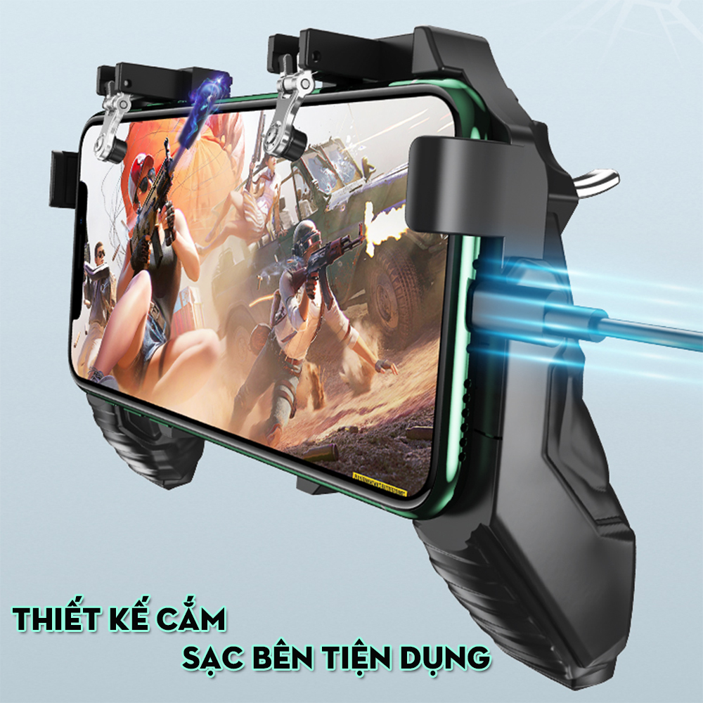 Tay Cầm Chơi Game VINETTEAM K31 Kiêm Giá Đỡ Dành Cho Điện Thoại 4.7-6.5 Inch Phiên Bản Mới Của K21 Chơi PUBG- Hàng Chính Hãng