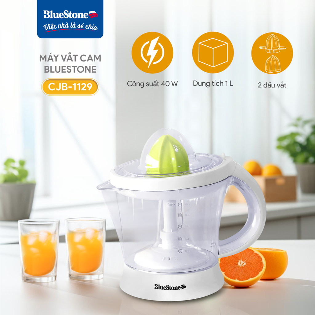 Máy Vắt Cam BlueStone CJB-1129 1 Lít 40W - Hàng chính hãng