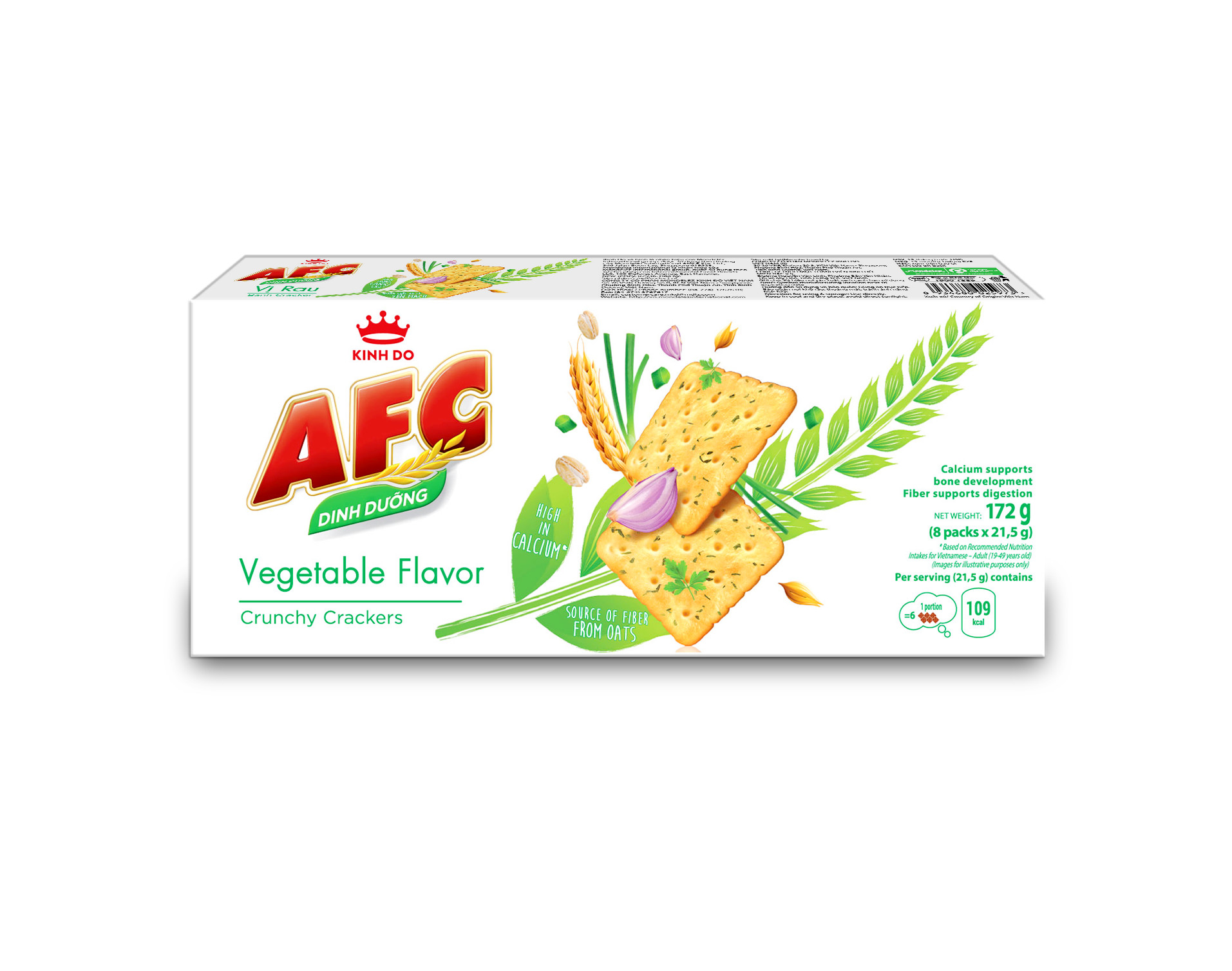 Combo 2 Hộp Bánh Dinh Dưỡng AFC Vị Rau