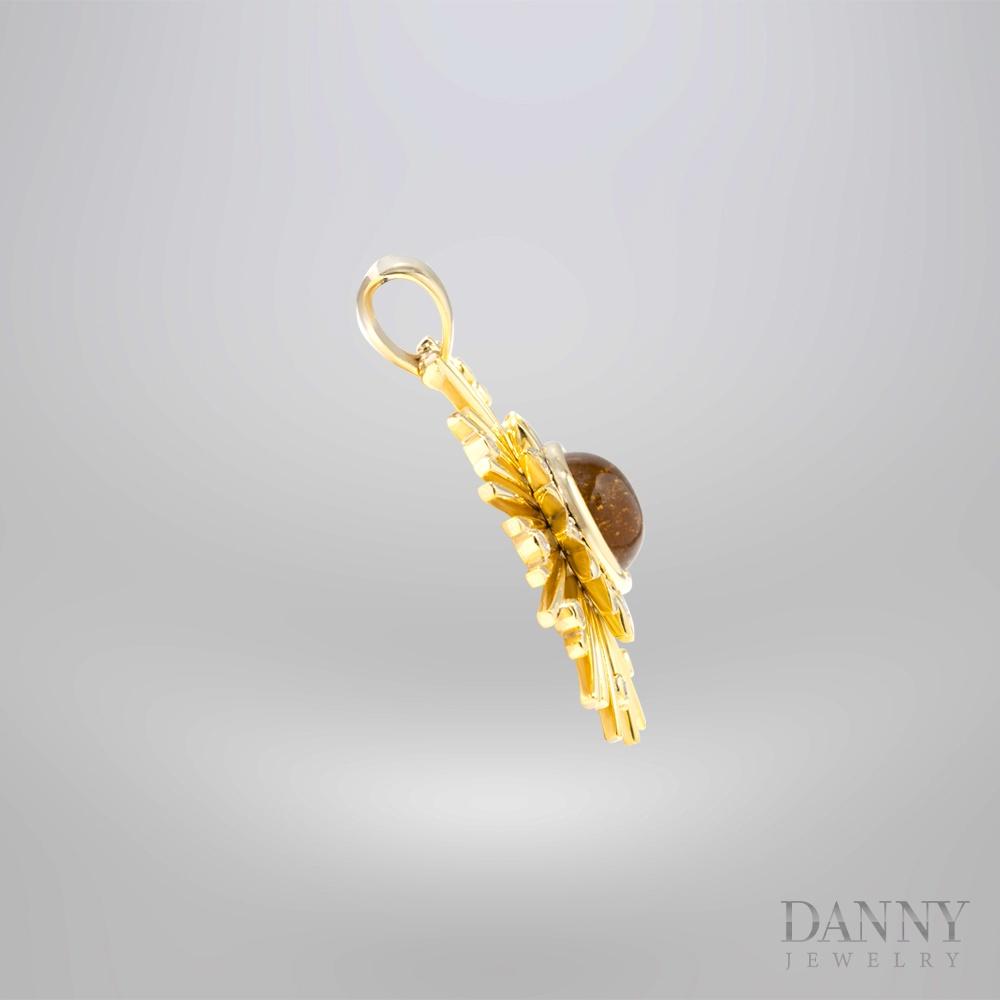 Mặt Dây Chuyền Danny Jewelry Bạc 925 Xi Vàng 18k Đính đá Citrine DI1GHZ001