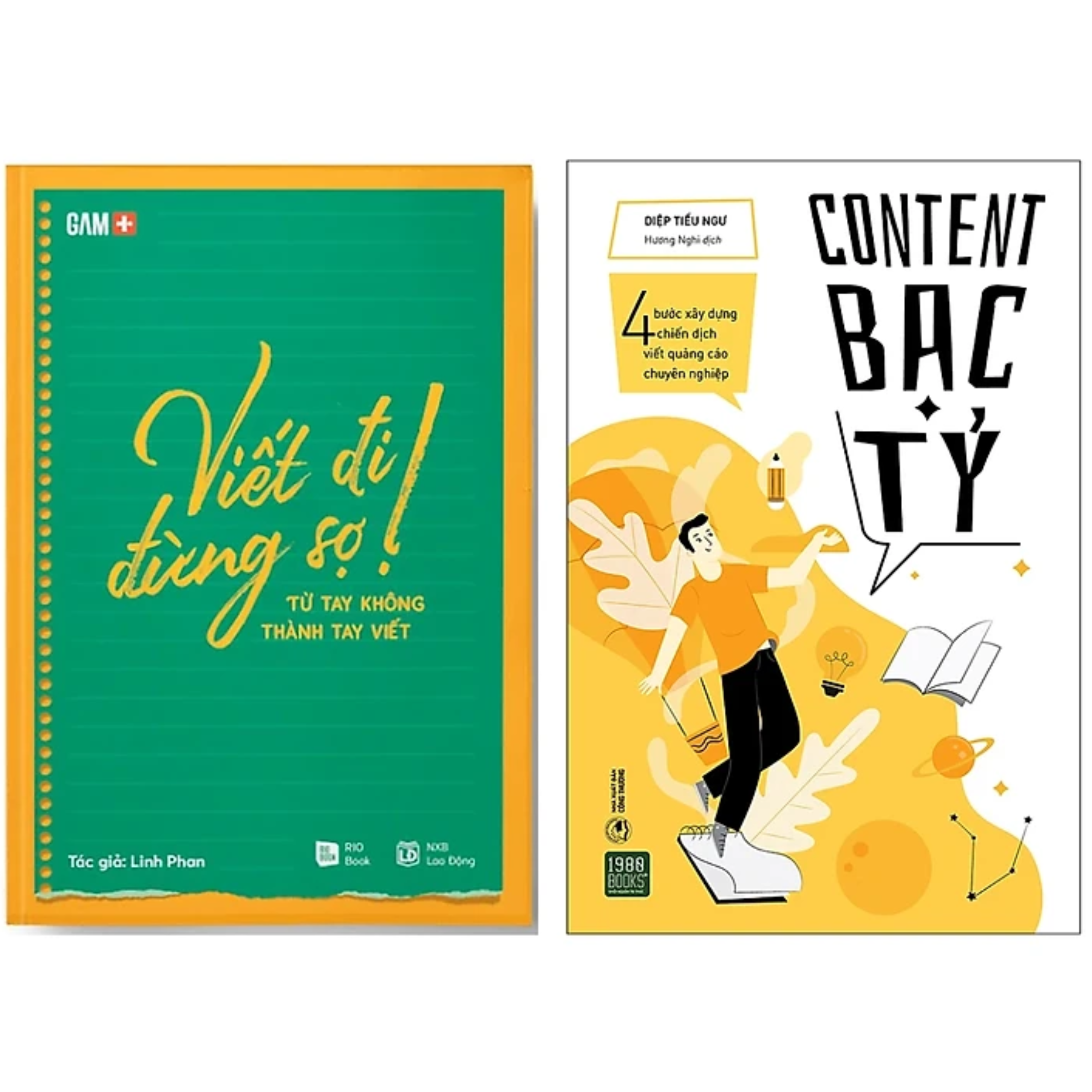 Combo 2Q Sách Viết Ra Tiền: Viết Đi Đừng Sợ! + Content Bạc Tỷ