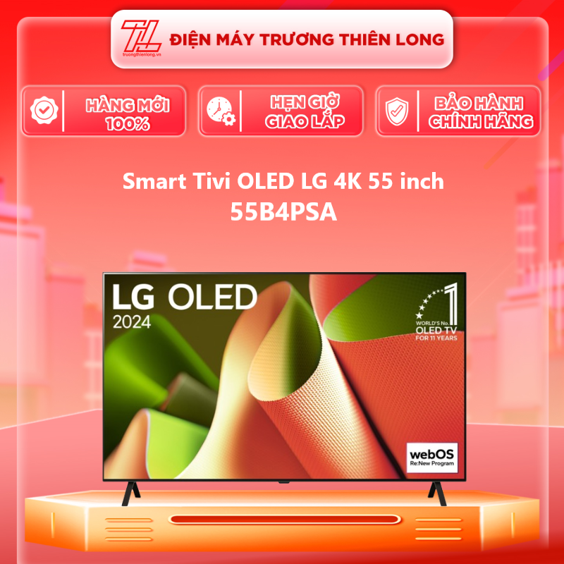 Smart Tivi OLED LG 4K 55 inch OLED55B4PSA Mới 2024 - Hàng chính hãng - Giao HCM và 1 số tỉnh thành