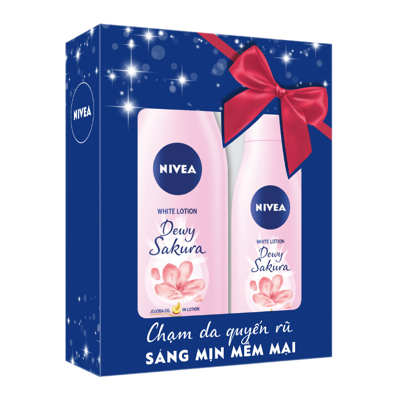 [Mua 1 tặng 1] Tặng Dewy Sakura 200ml - Sữa Dưỡng Thể Dưỡng Trắng NIVEA Hương Anh Đào Dewy Sakura (350ml) - 85703