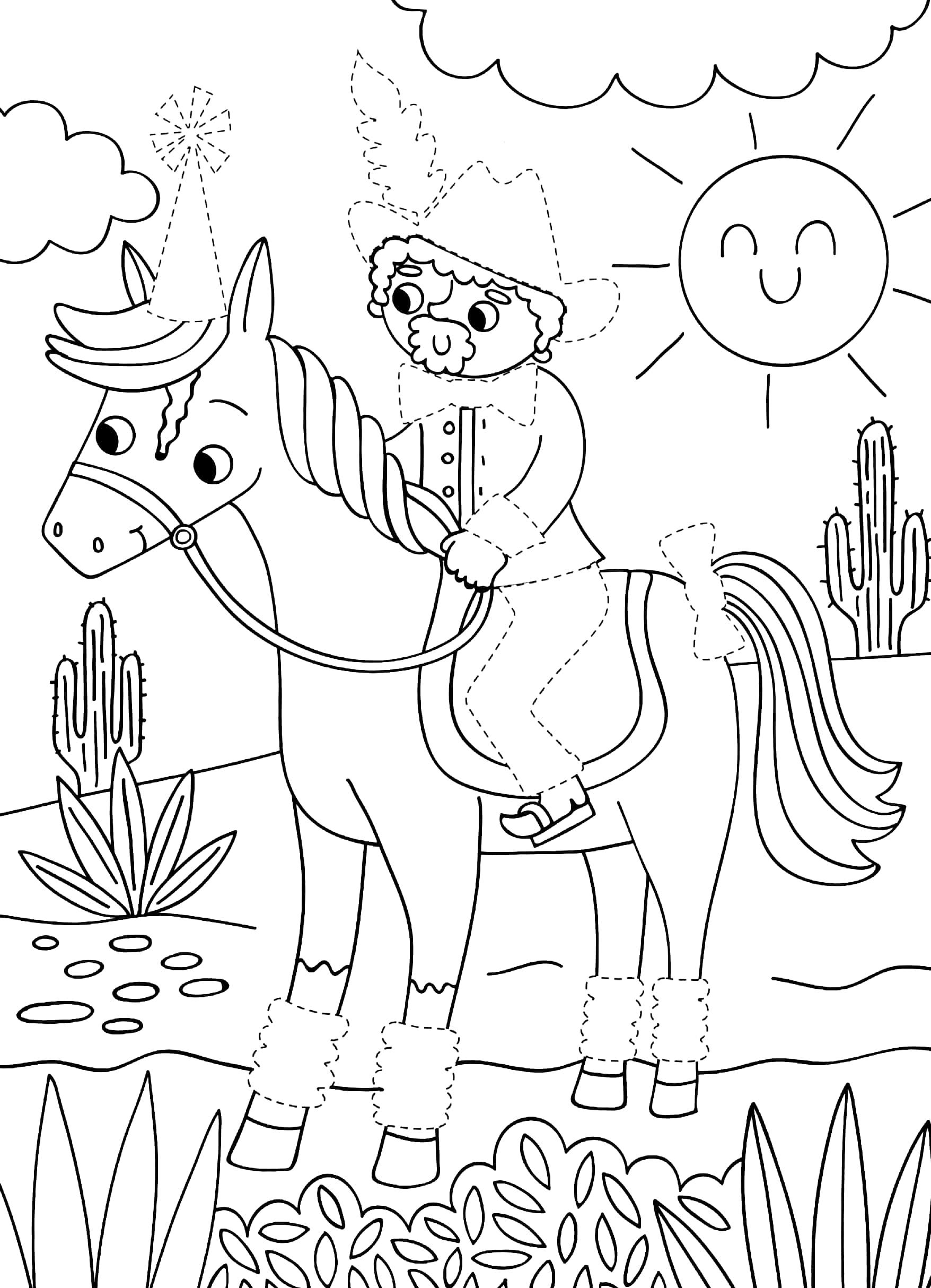 Dress Me Up: Cowboys - Colouring &amp; Activity