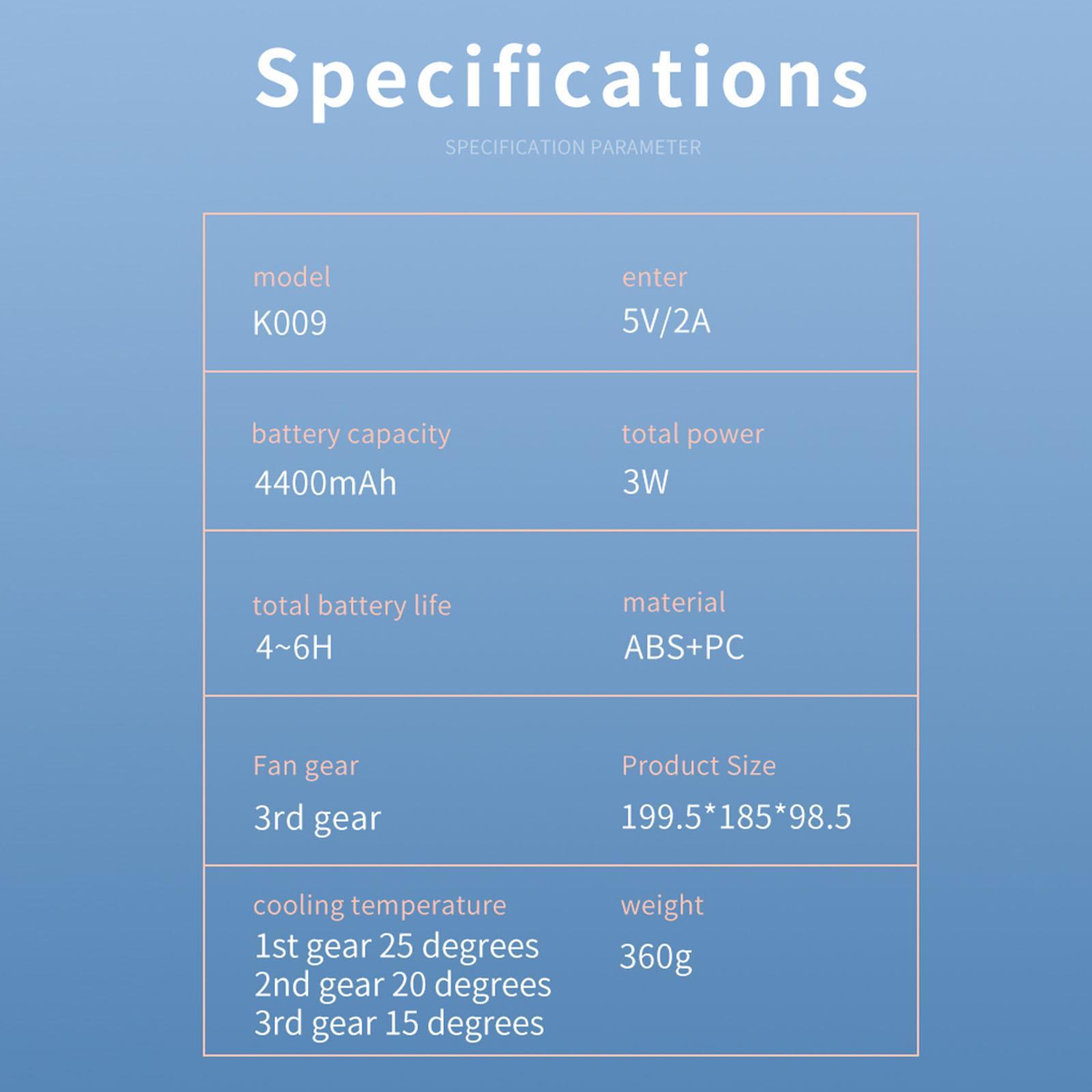 Portable Neck Fan, Bladeless Fan Air Cooler Fan ,Air Purifier ,4400mAh Rechargeable ,Hanging Neck Fan for Home Office Indoor Outdoor Classroom