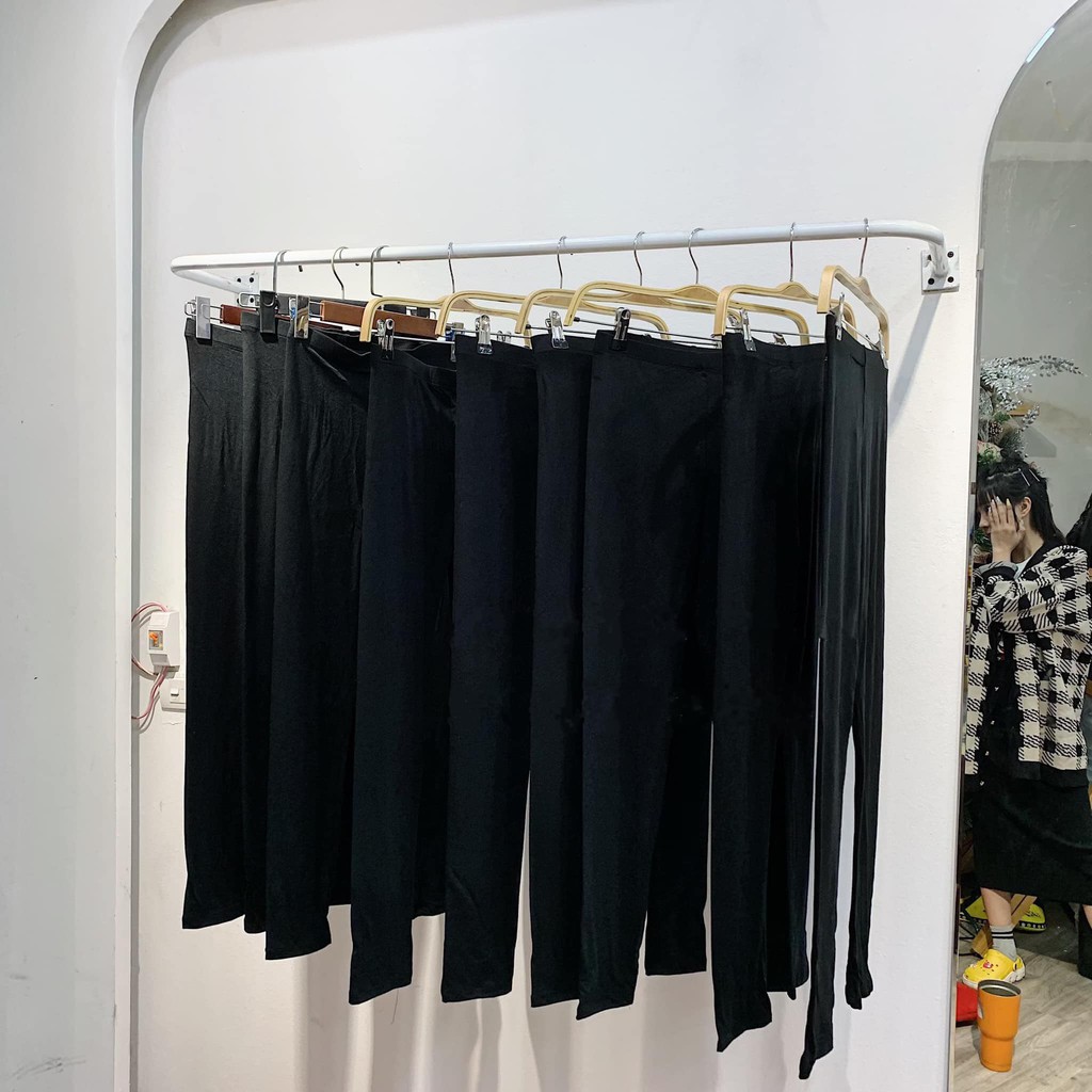 Quần legging DÀI cuộn hồng đủ size, siêu co dãn