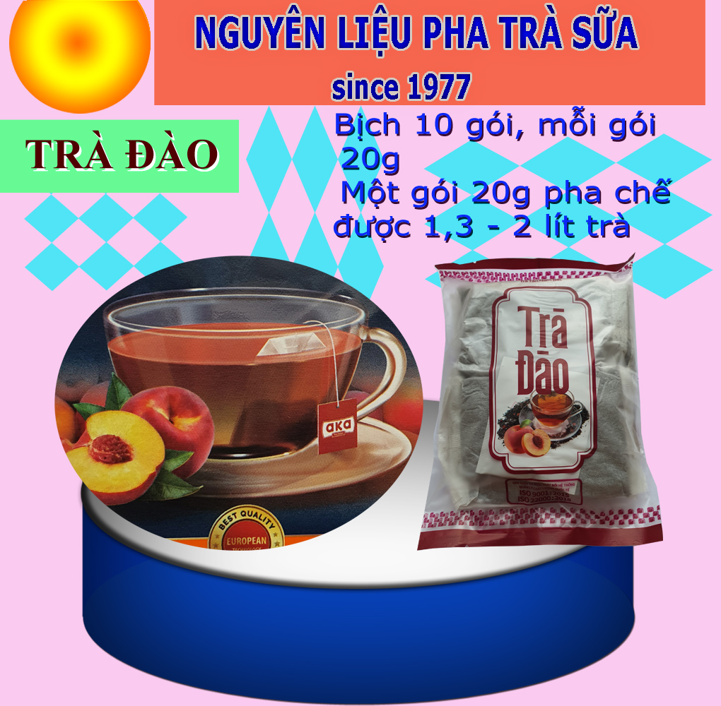 Tr a Đào Túi Lọc NNST Tân Nam Bắc Gói 10 Túi/Nguyên Liệu Làm Tr a Sữa trà đào cam sả