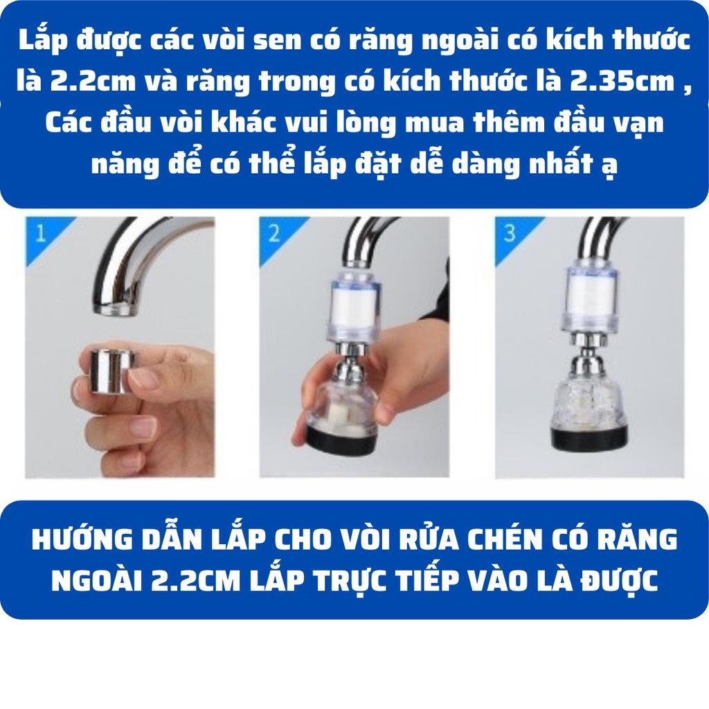 Đầu Vòi Rửa Bát Tăng áp Xoay 360 Độ Kèm Bộ Lọc Nước 3 Chế Độ Lắp Đặt Dễ Dàng - K50