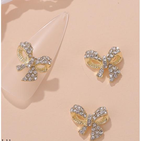 charm nơ mã mới trang trí nail