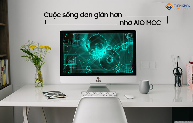 Bộ PC All in ONE (AIO) MCC2041 Home Office Computer CPU Dual 2.9Ghz/ Ram4G/ SSD120G/ Wifi/ Camera/ 22inch - Chính Hãng