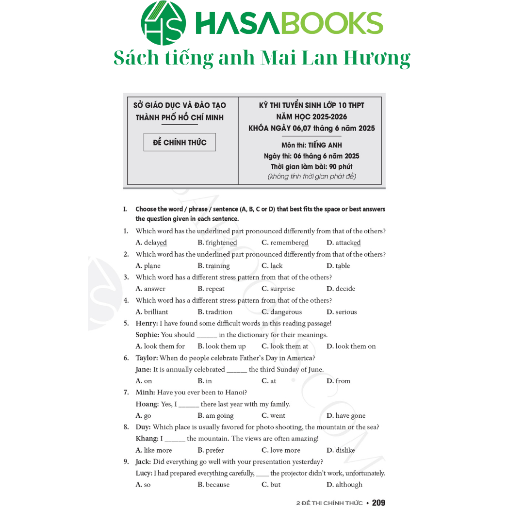 35 Đề Tiếng Anh Ôn Thi Vào Lớp 10 - Mai Lan Hương