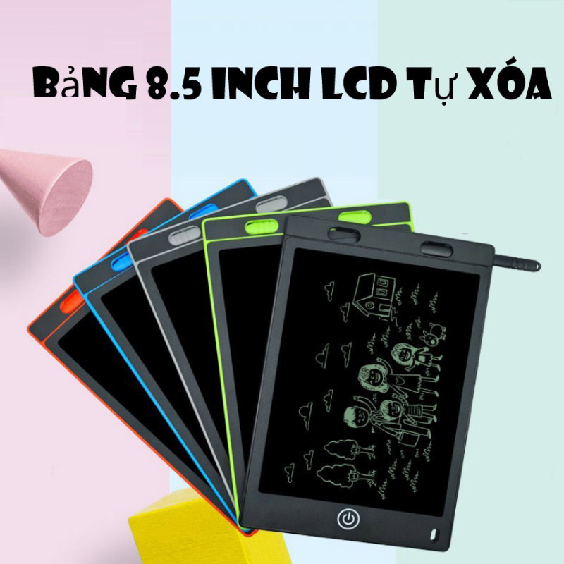 Bảng viết, bảng vẽ điện tử thông minh LCD tự xóa 8.5 inch có khóa màn hình