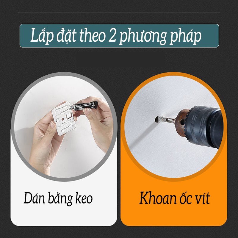 Giá Cài Dao - Kệ để dao thớt, Treo Đồ Nhà Bếp Inox Dán Tường Gọn Nhẹ