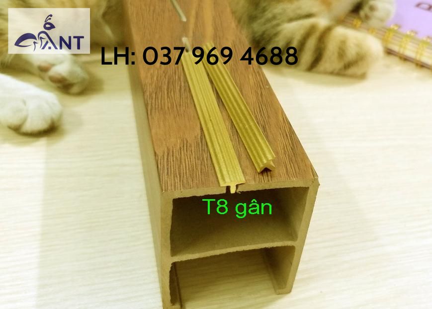 Nẹp đồng t8 gân vàng, nẹp đồng t chống trơn, thanh dài 4m, hỗ trợ cắt theo kích thước