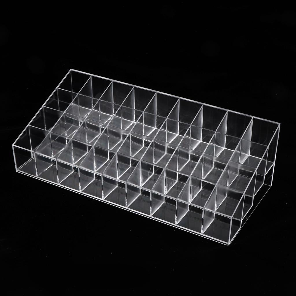 24 Grids Lipstick Nail Holder Display Clear Acrylic Makeup Organizer