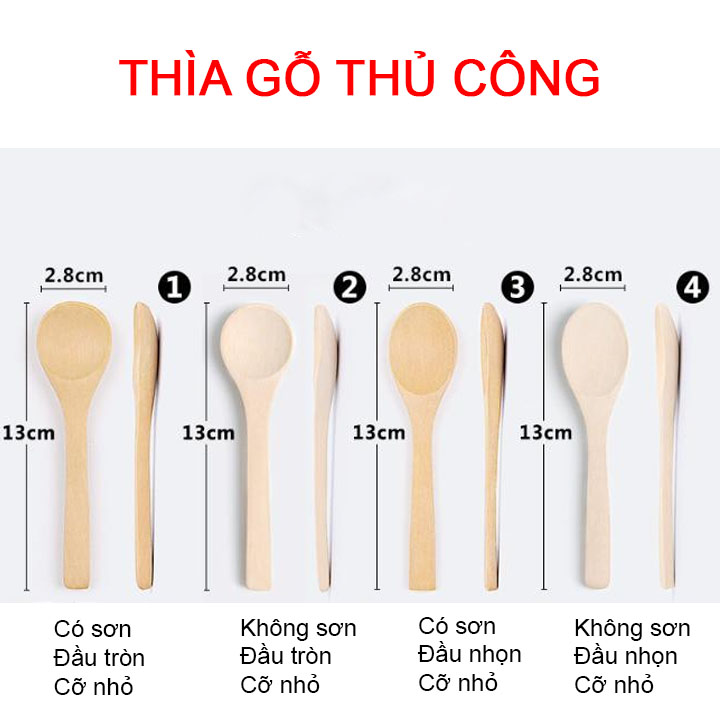 Thìa gỗ  hàng thủ công tinh xảo đẹp mắt