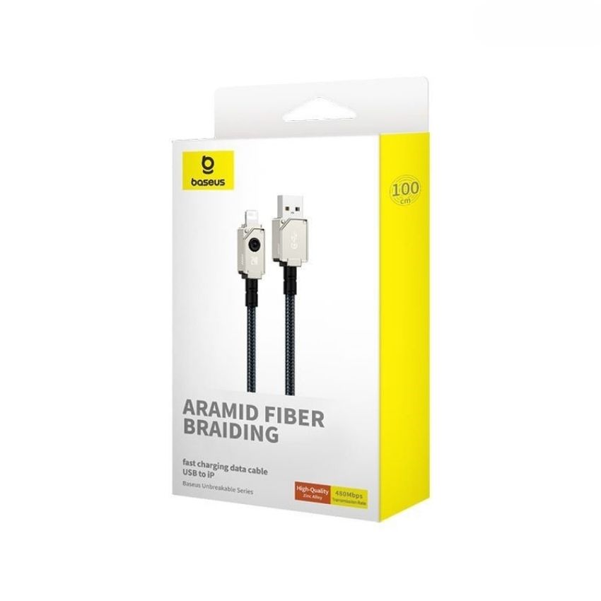 Cáp sạc nhanh Baseus Unbreakable Series USB to Light-ning 2.4A P10355802111-00- Hàng chính hãng