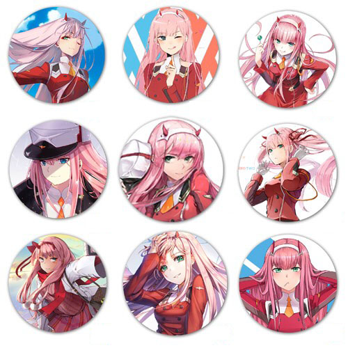 Huy hiệu anime FRANXX franxx combo 5 cái khác nhau mẫu ngẫu nhiên