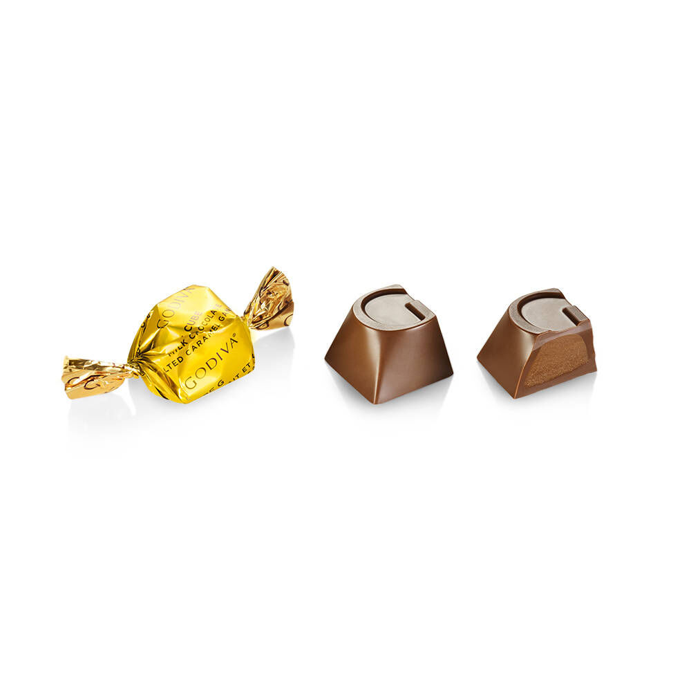 Chocolate GODIVA ngon nhất thế giới G Cubes : Hộp quà tặng 22 cái vị Milk Chocolate Salted Caramel