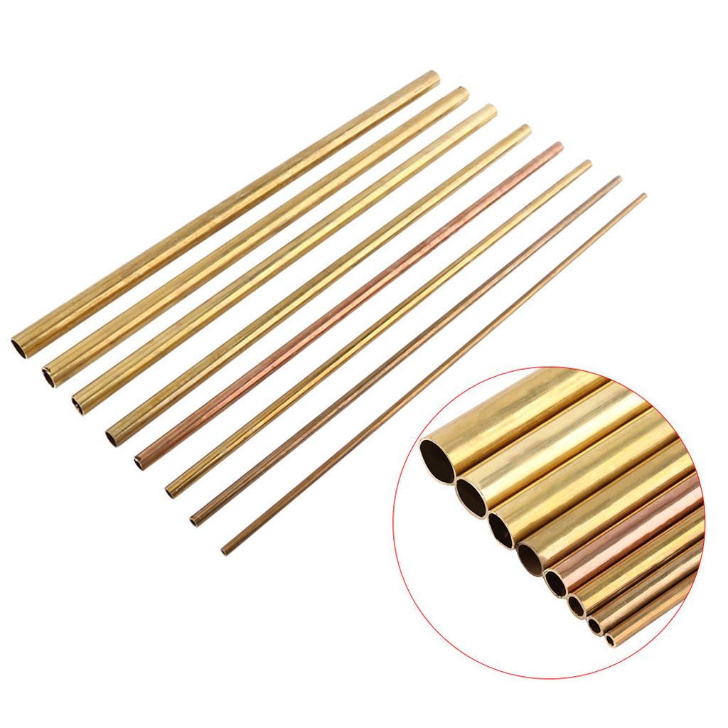 3Pcs Brass Tube Pipe Tubing Round Bar Rod Long 50cm Wall 1mm Tube Pipe