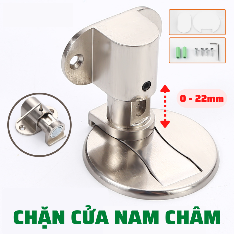 Chặn cửa nam châm hít tự động, hợp kim kẽm chống rỉ, Dán hoặc bắt vít