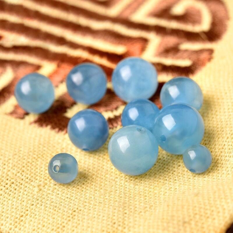 Hạt Aquamarine 5A đẹp rẻ làm thủ công