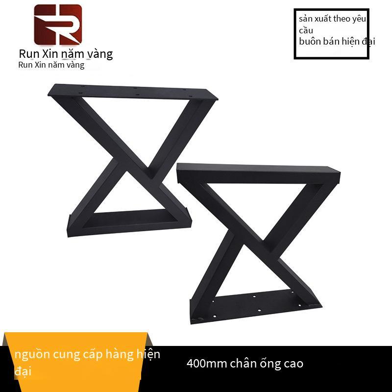 Khuyến mãi cung cấp 16 inch đôi tam giác kim loại chân bàn ống vuông sơn đen chân đỡ bàn ghế cao 400mm chân cố định
