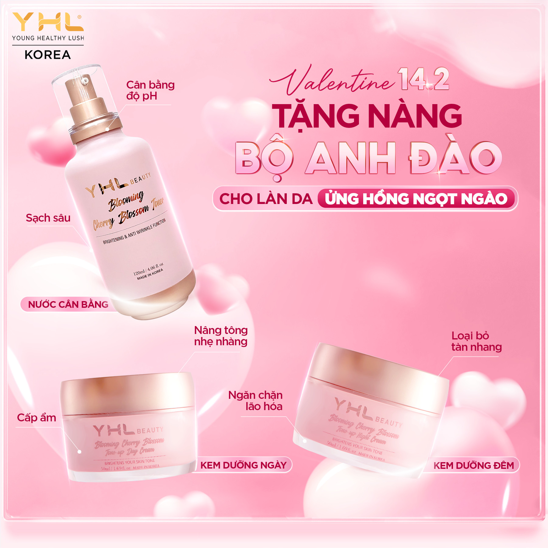 Nước cân bằng hoa anh đào Hàn Quốc