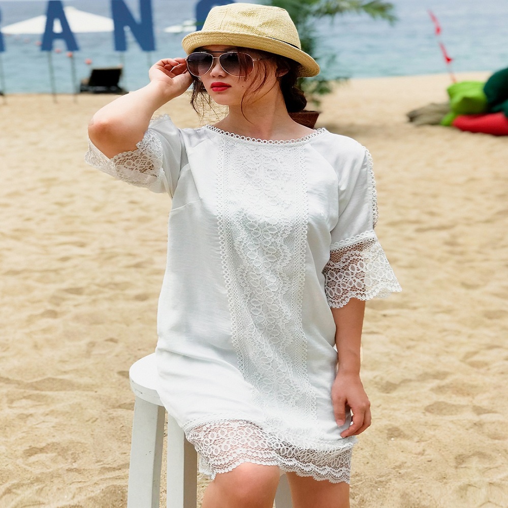 Đầm Suông Hity DRE113 (Trắng Kim Cương)