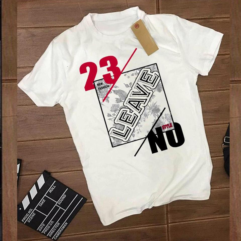 ÁO THUN NAM TAY NGẮN HỌA TIẾT LEAVE NO AT20