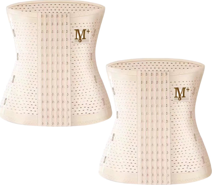 Bộ 2 Gen Nịt Bụng Mẫu Mới M+ Với 6 Nấc Cài Cao Cấp - 4 Thanh Thép Chống Cuộn - Đai Nịt Bụng Giảm Mỡ Sau Sinh Mã G02-2